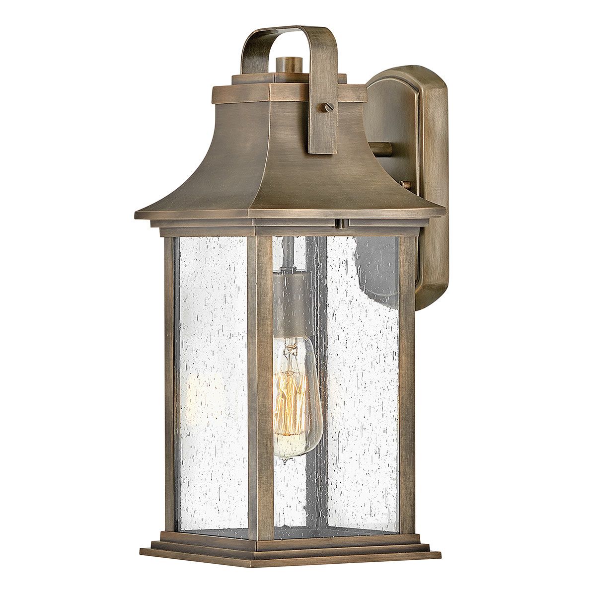 Grant Medium 1 Light Wall Lantern Burnished Bronze & Clear - QN-GRANT-M-BU