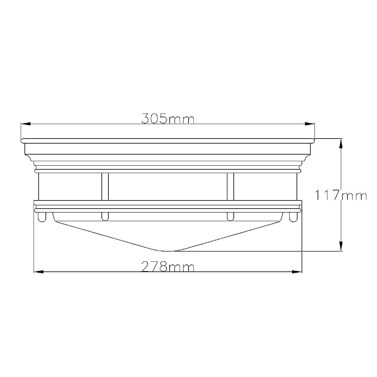 Hadrian Ceiling Flush 2 Light Chrome & Opal - QN-HADRIAN-FS-CM-OPAL