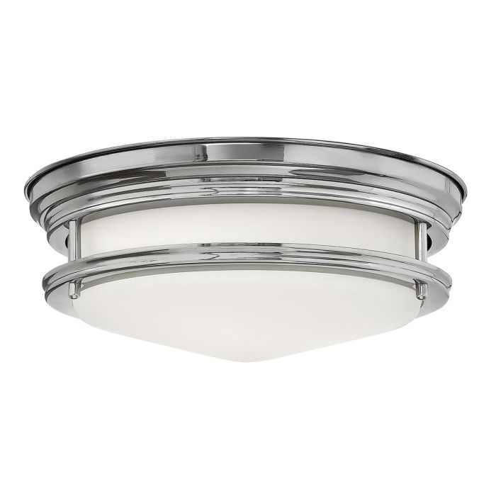 Hadrian Ceiling Flush 2 Light Chrome & Opal - QN-HADRIAN-FS-CM-OPAL