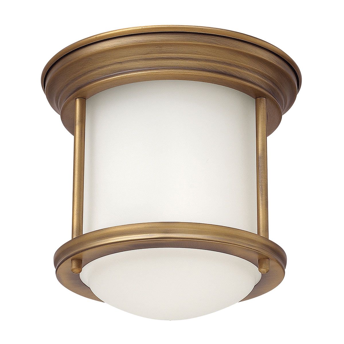 Hadrian Ceiling Flush Light Brushed Bronze & Opal - QN-HADRIAN-MINI-F-BR-OPAL