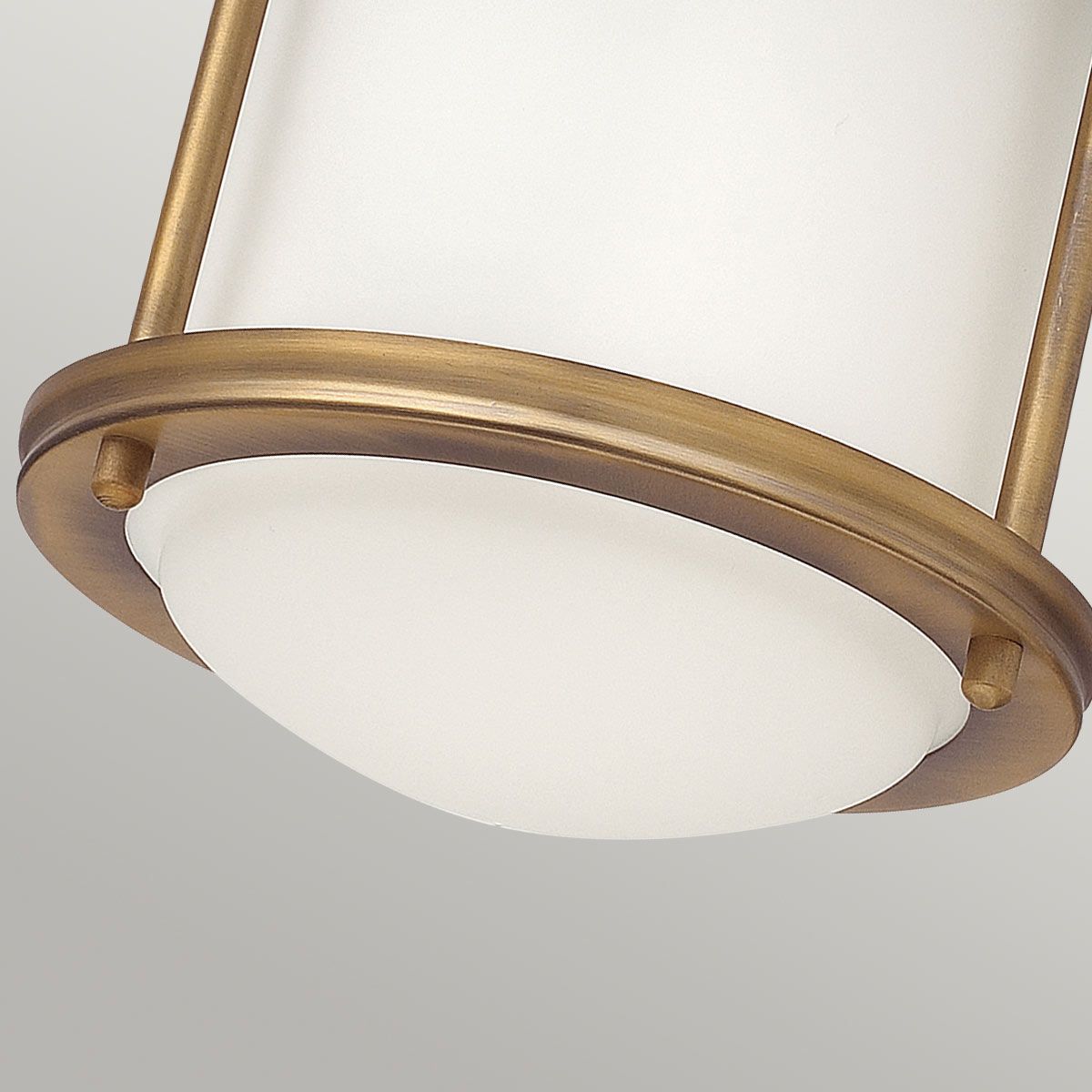 Hadrian Ceiling Flush Light Brushed Bronze & Opal - QN-HADRIAN-MINI-F-BR-OPAL