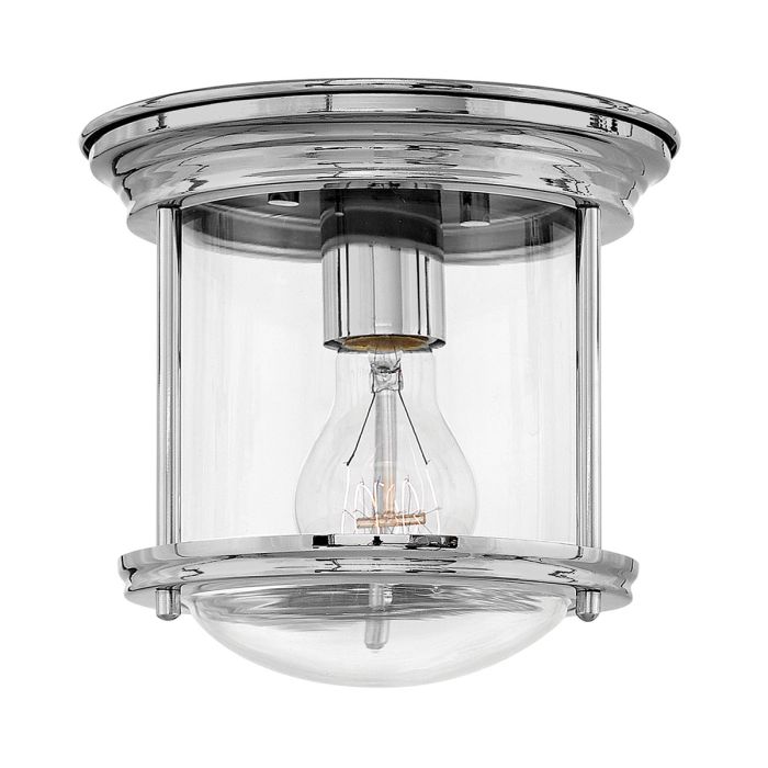 Hadrian Ceiling Flush Light Chrome & Clear - QN-HADRIAN-MINI-F-CM-CLEAR