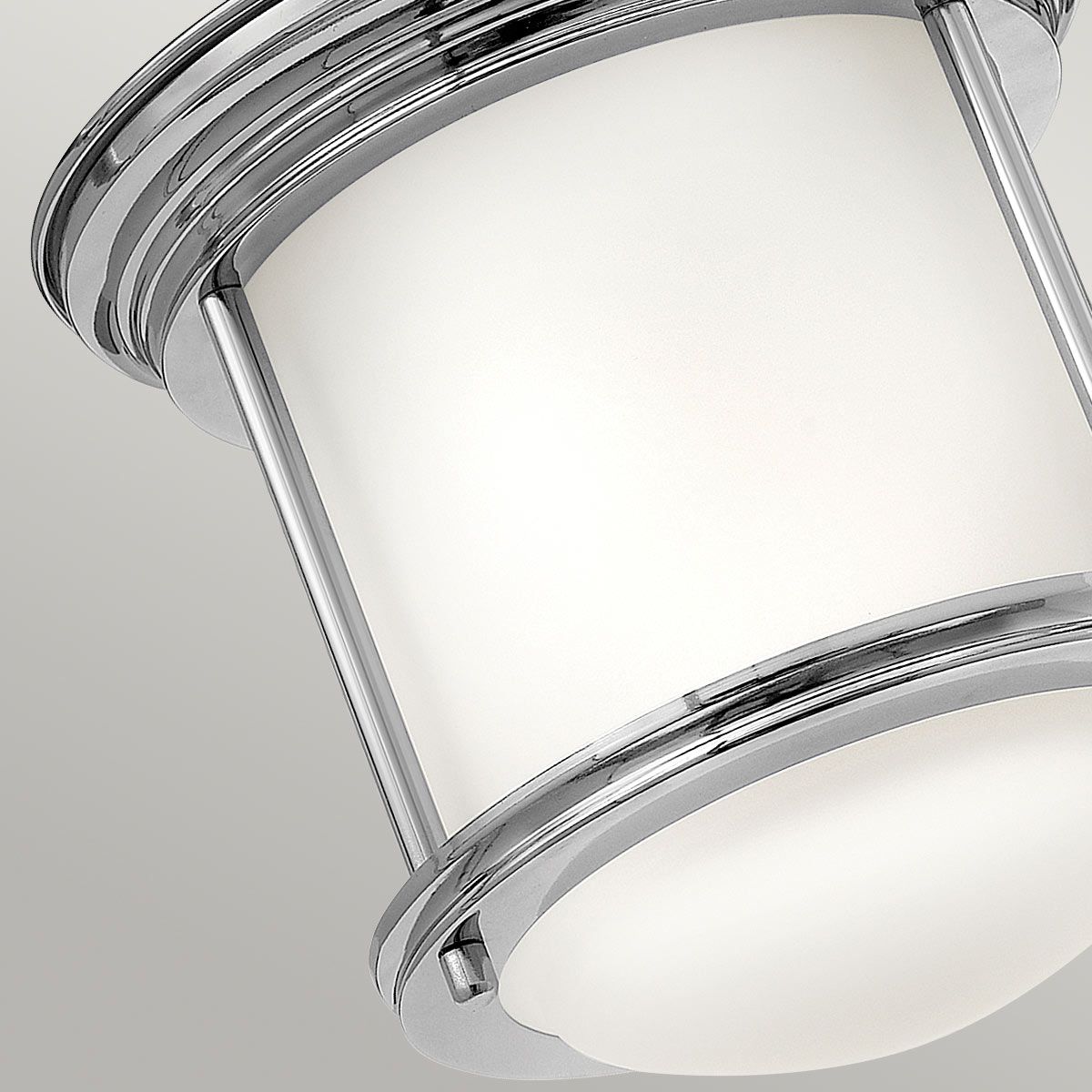 Hadrian Ceiling Flush Light Chrome & Opal - QN-HADRIAN-MINI-F-CM-OPAL