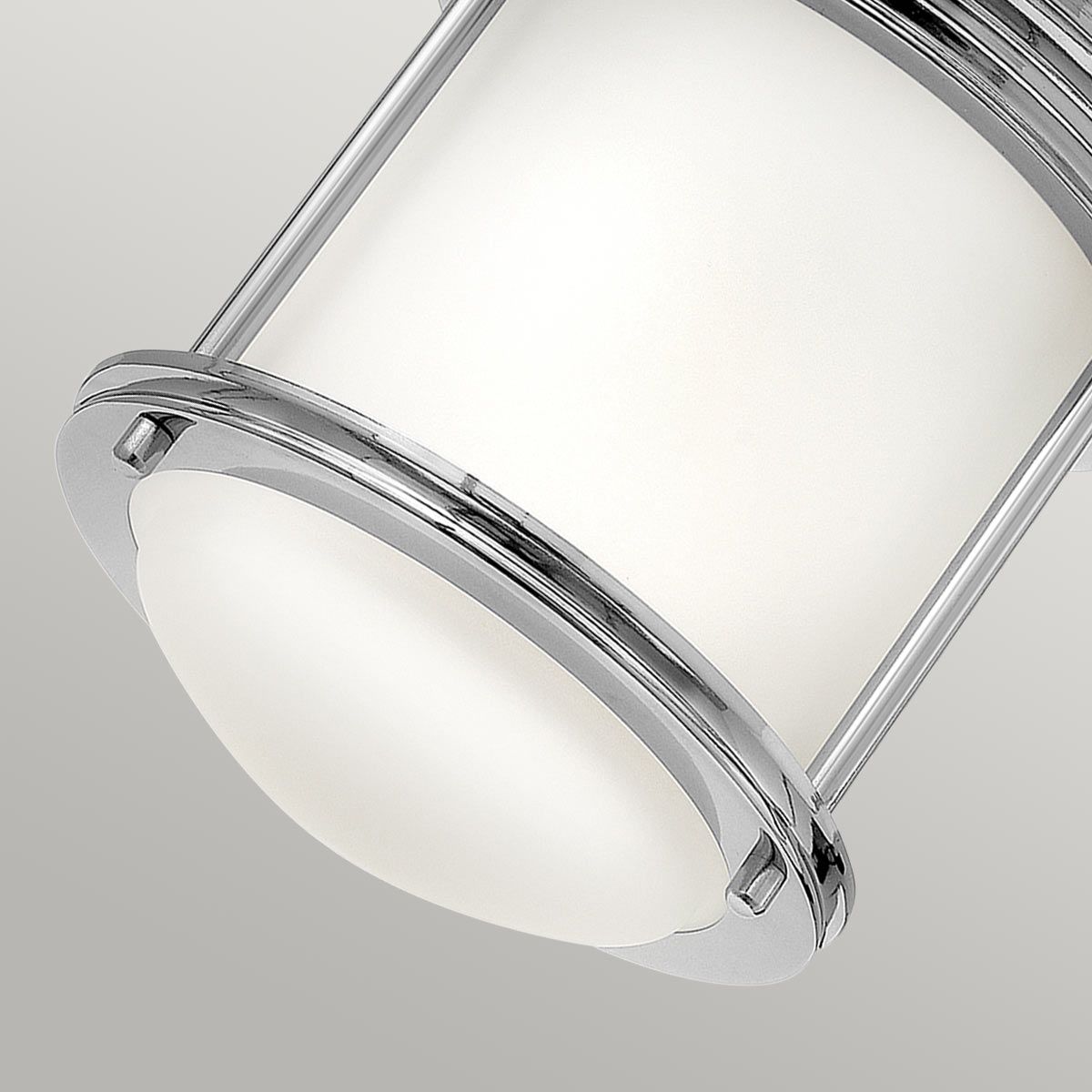 Hadrian Ceiling Flush Light Chrome & Opal - QN-HADRIAN-MINI-F-CM-OPAL