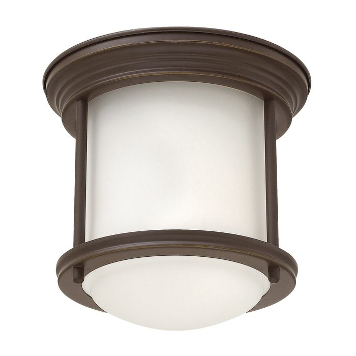 Hadrian Ceiling Flush Light Oil Rubbed Bronze & Opal - QN-HADRIAN-MINI-F-OZ-OPAL