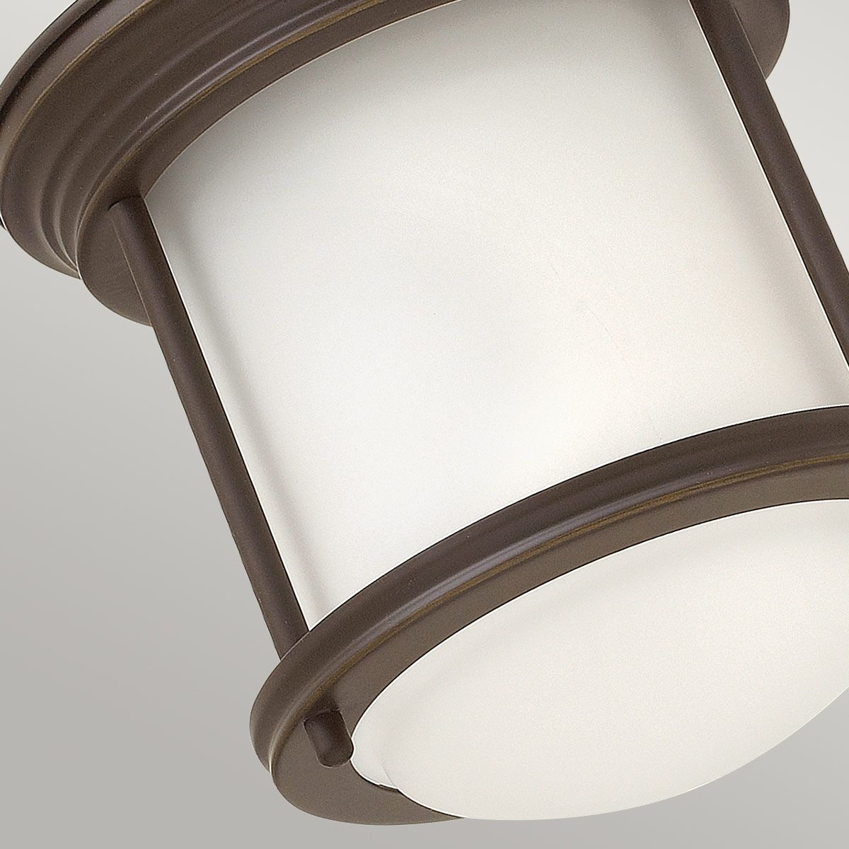 Hadrian Ceiling Flush Light Oil Rubbed Bronze & Opal - QN-HADRIAN-MINI-F-OZ-OPAL