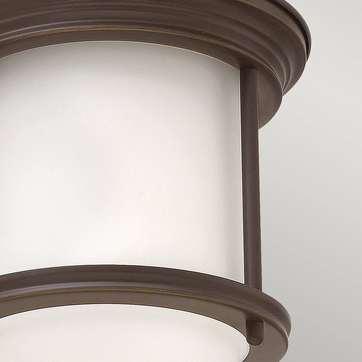 Hadrian Ceiling Flush Light Oil Rubbed Bronze & Opal - QN-HADRIAN-MINI-F-OZ-OPAL