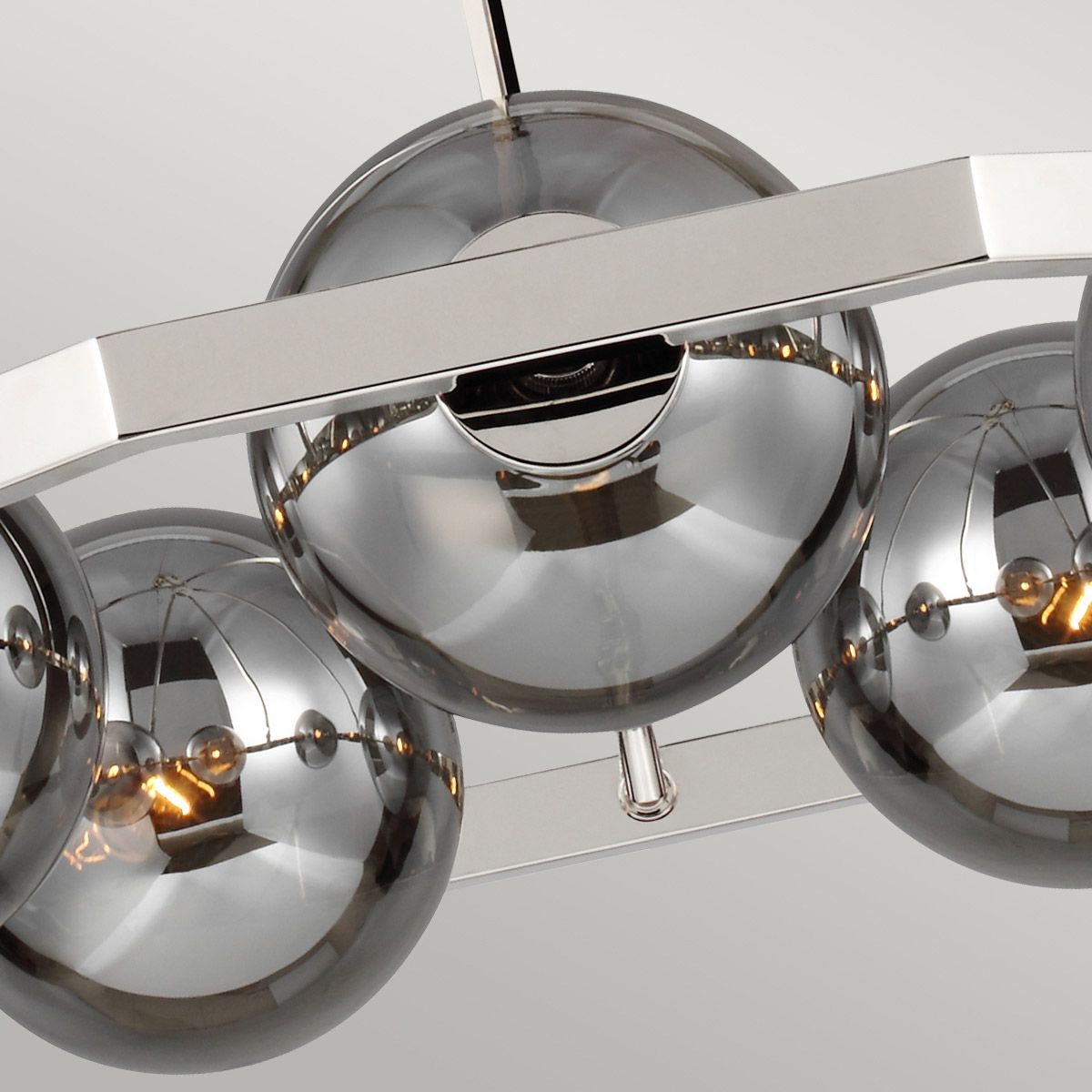 Harper 5 Light Pendant Polished Nickel or Smoke - QN-HARPER5