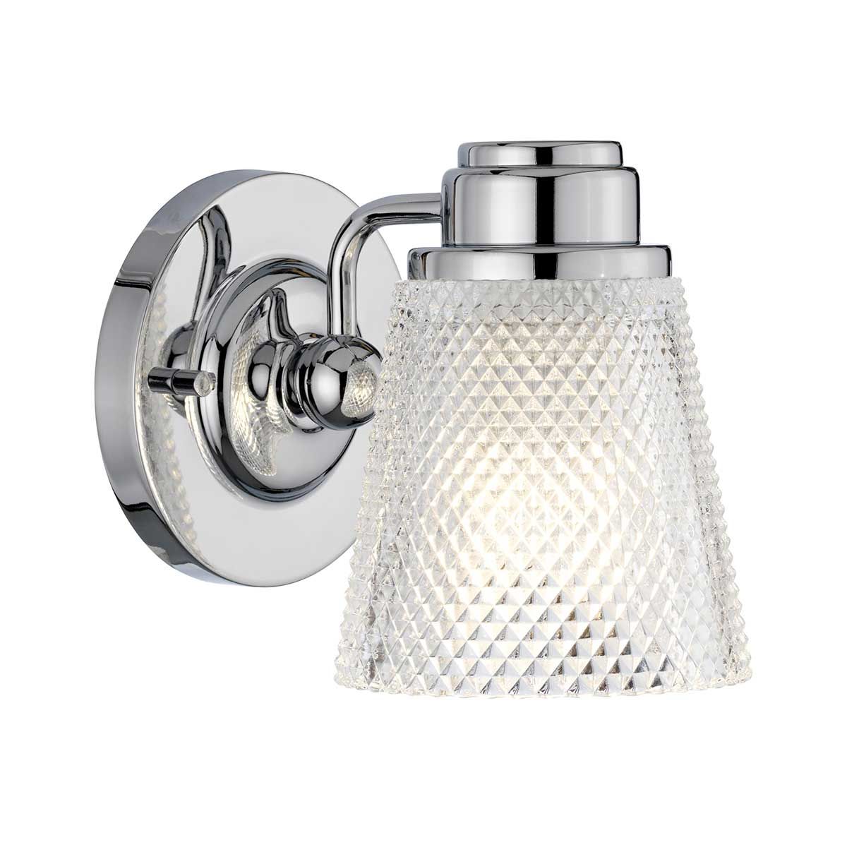 Hudson Vanity Light Polished Chrome or Clear - QN-HUDSON1-BATH