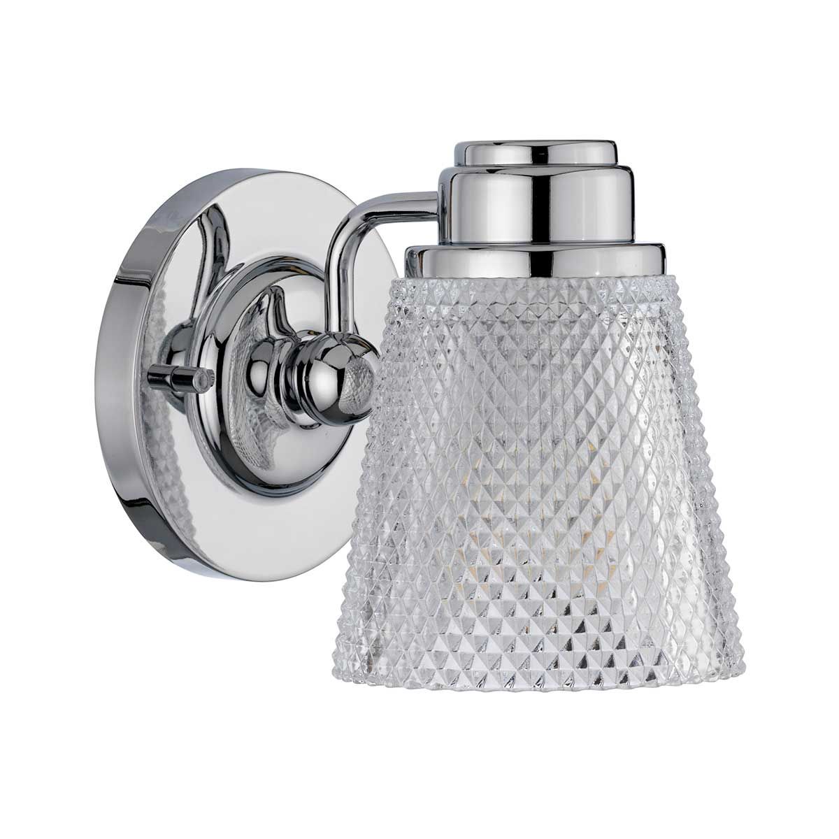 Hudson Vanity Light Polished Chrome or Clear - QN-HUDSON1-BATH