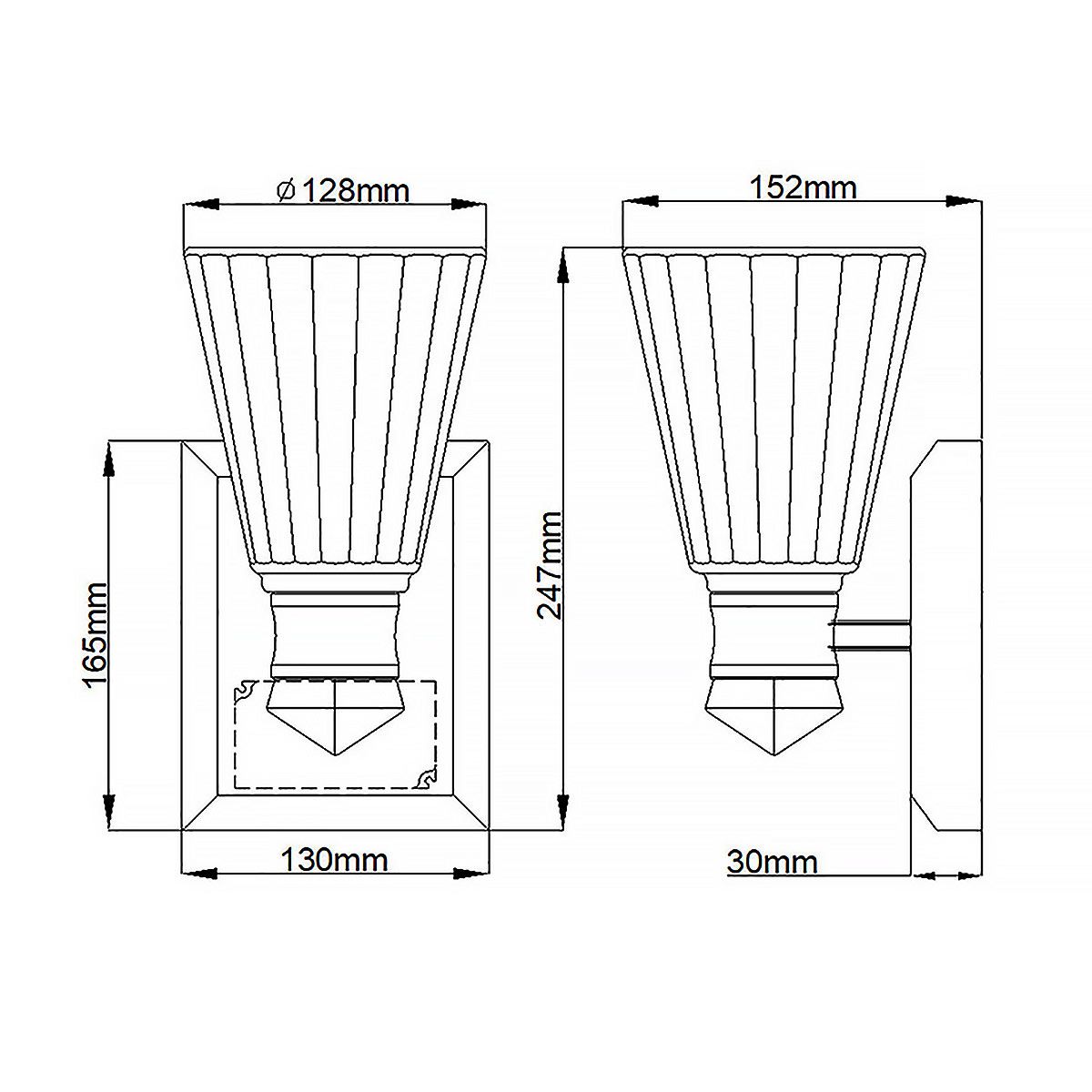 Kayva LED Arm Dual-lit Wall Light 8W 3000k Polished Nickel & Clear - QN-KAYVA1-PN