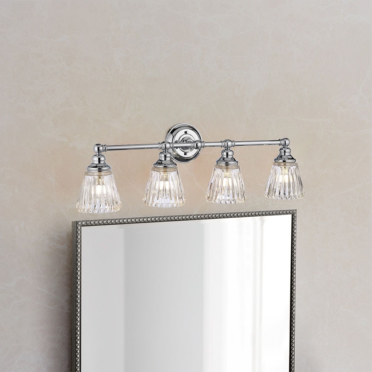 Keynes Vanity 4 Light Polished Chrome - QN-KEYNES4-BATH