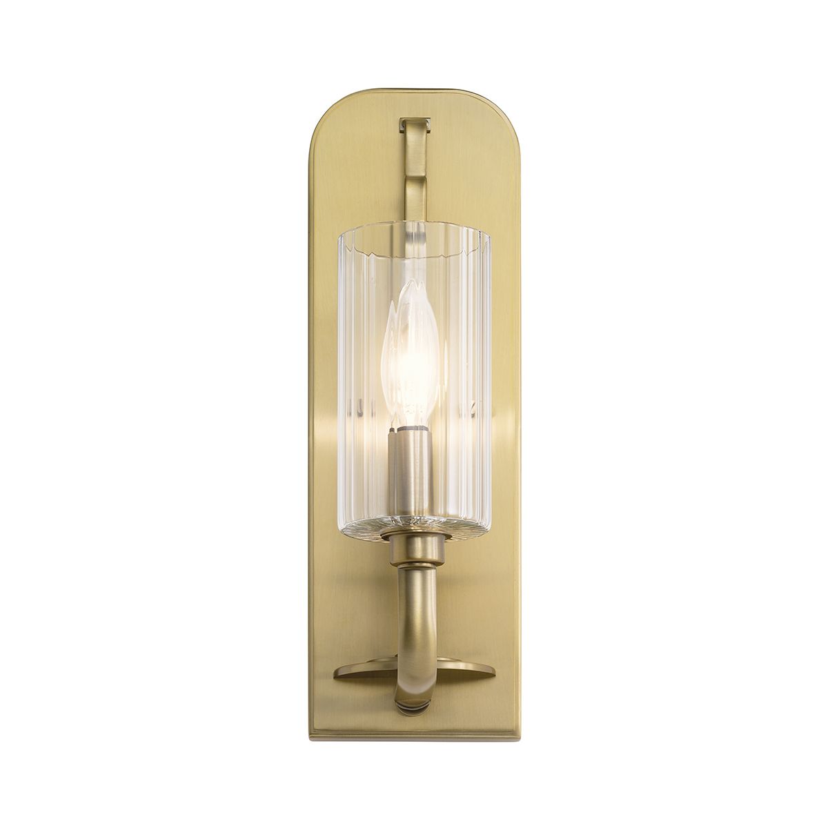 Kimrose Wall Light Brushed Natural Brass or Clear - QN-KIMROSE1-BNB