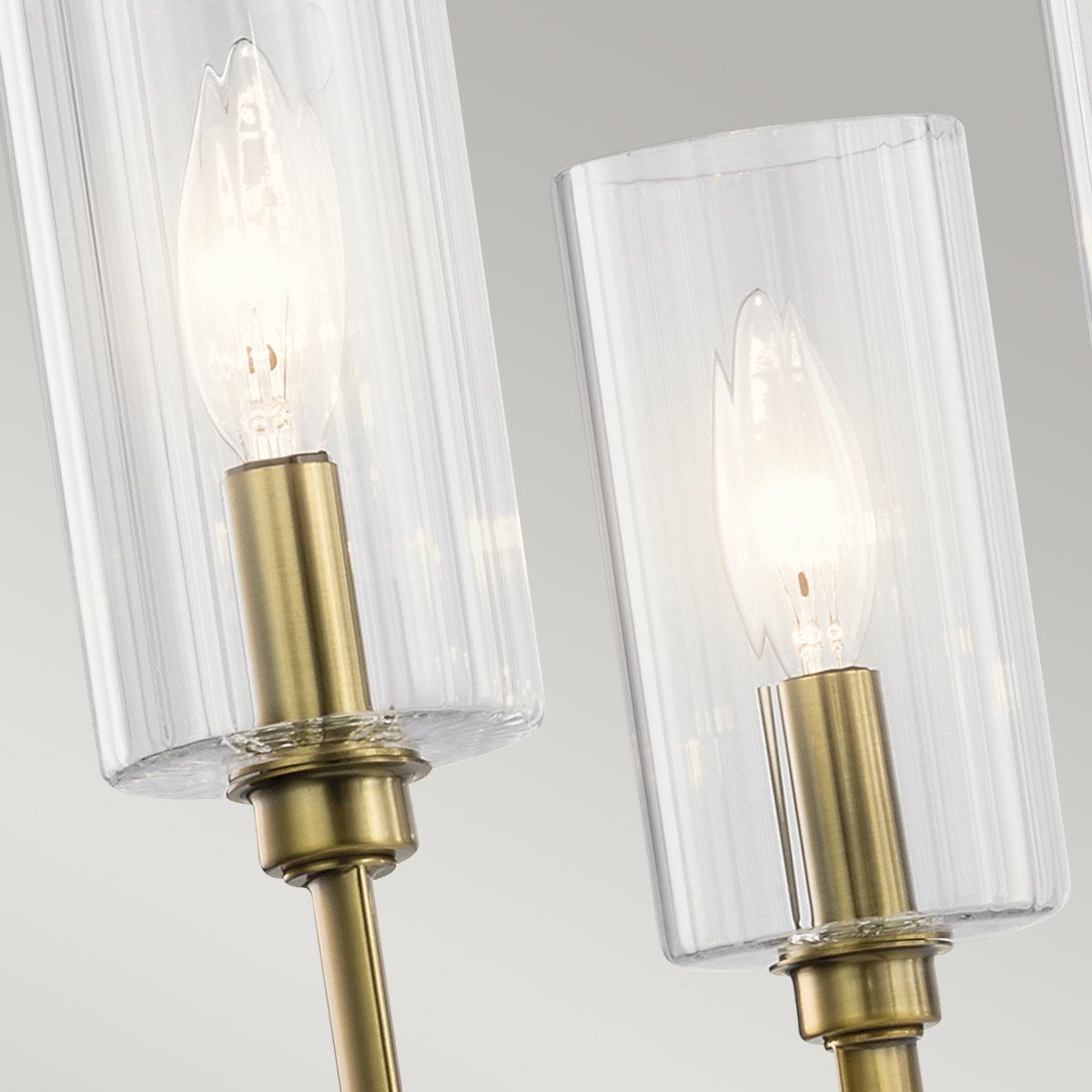 Kimrose 6 Light Pendant Brushed Natural Brass - QN-KIMROSE6-BNB