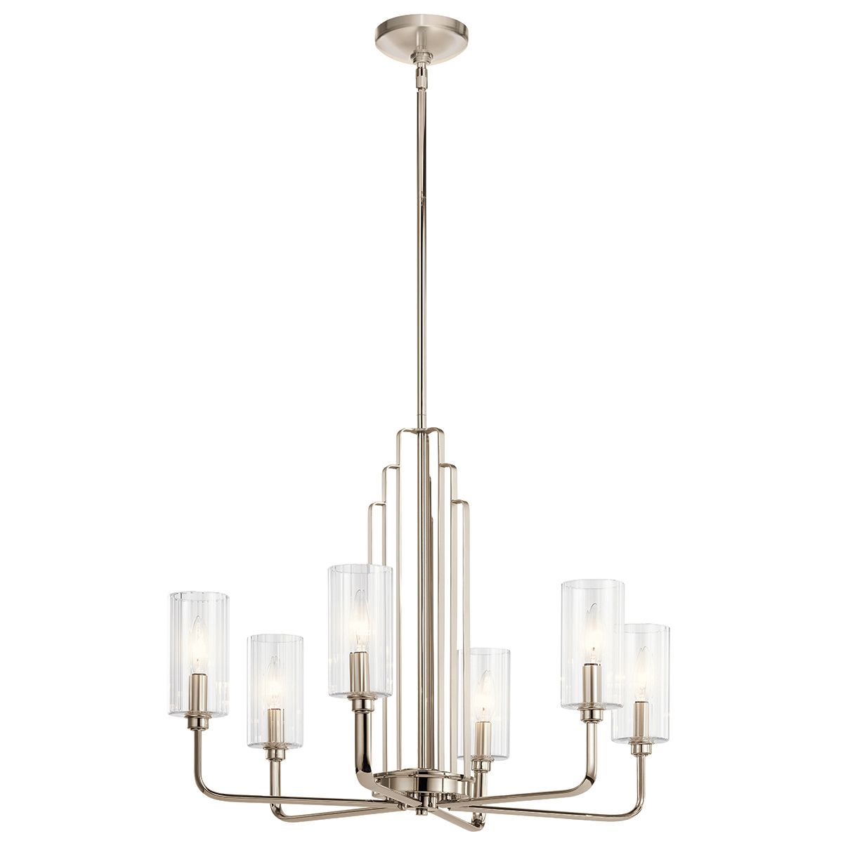 Kimrose 6 Light Pendant Polished Nickel - QN-KIMROSE6-PN