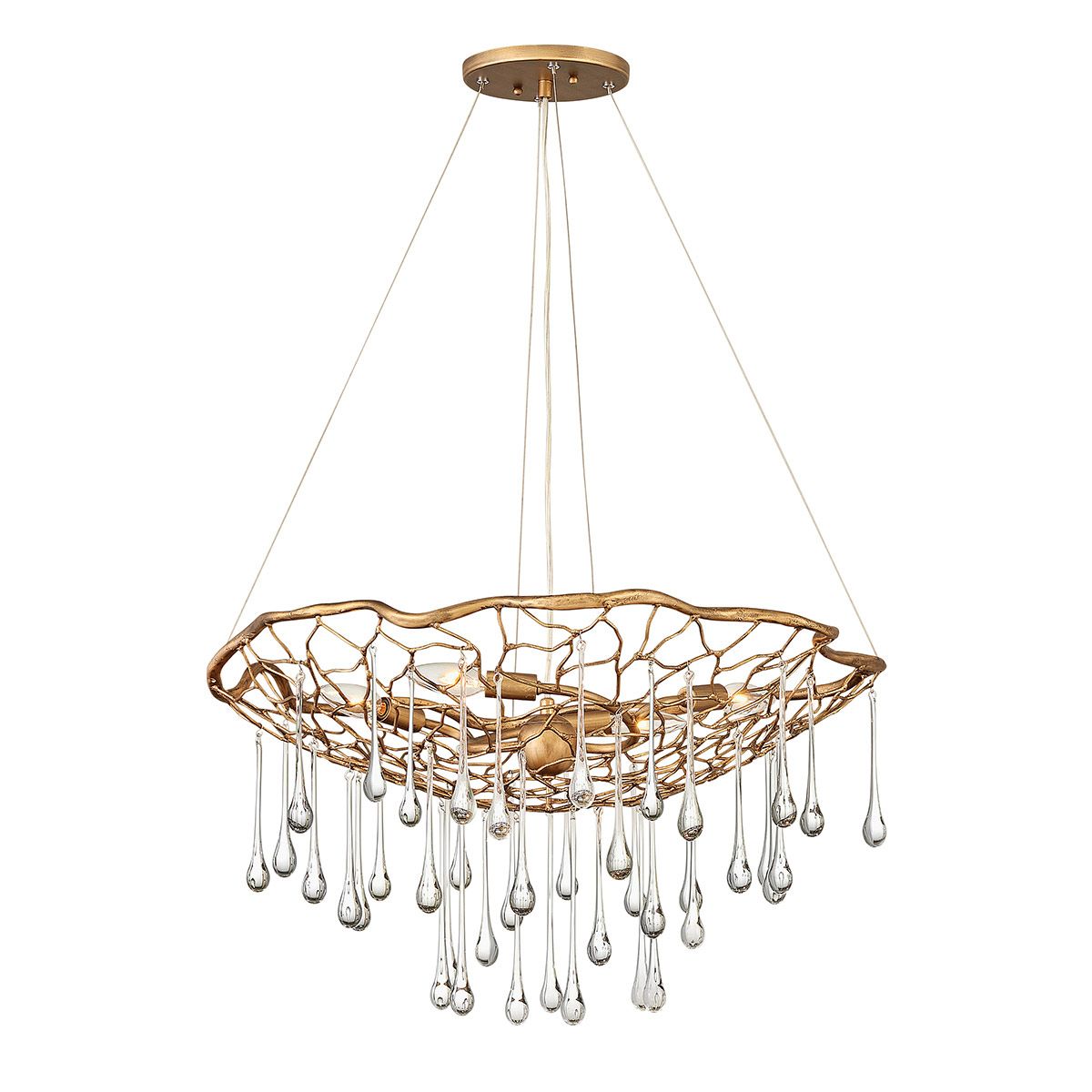 Laguna 4 Light Pendant Burnished Gold - QN-LAGUNA-4P