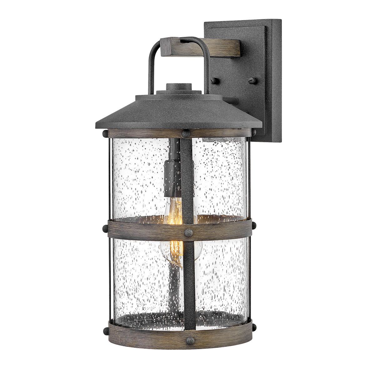 Lakehouse Medium Wall Lantern Driftwood Grey & Clear - QN-LAKEHOUSE2-M-DZ