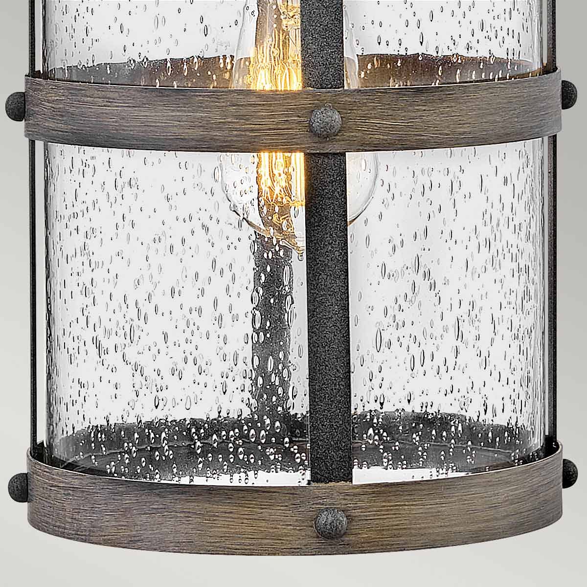 Lakehouse Medium Wall Lantern Driftwood Grey & Clear - QN-LAKEHOUSE2-M-DZ