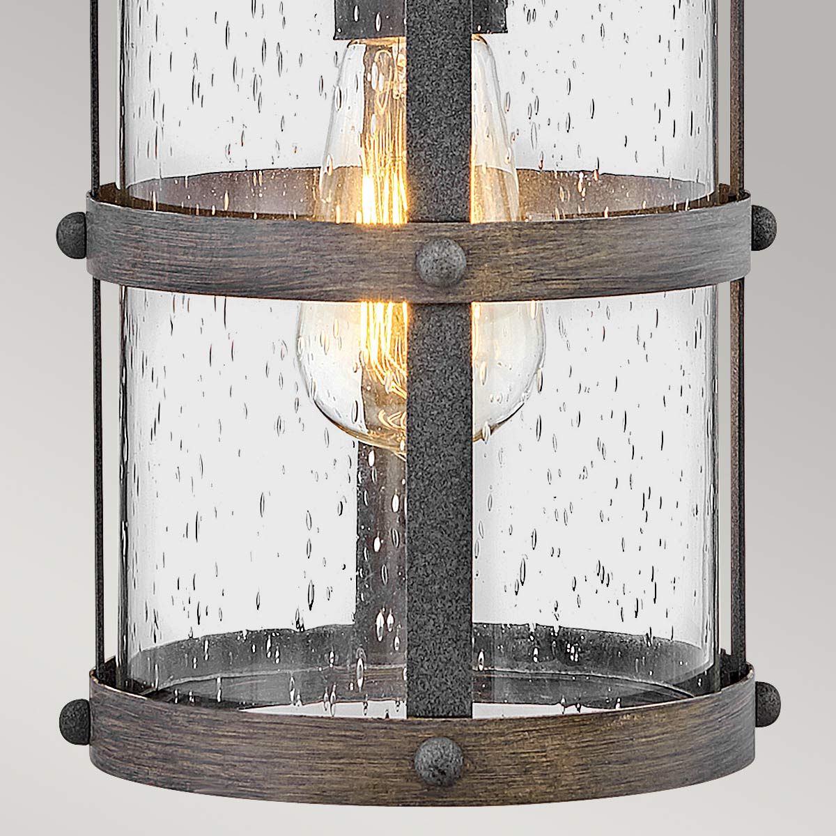 Lakehouse Small Wall Lantern Driftwood Grey & Clear - QN-LAKEHOUSE2-S-DZ