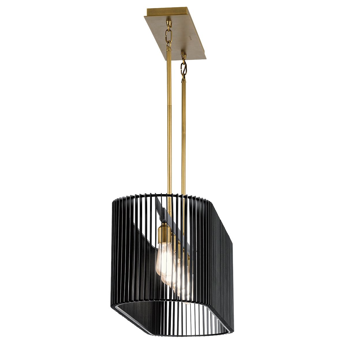 Linara 5 Light Pendant Black or Natural Brass - QN-LINARA-ISLE-BK