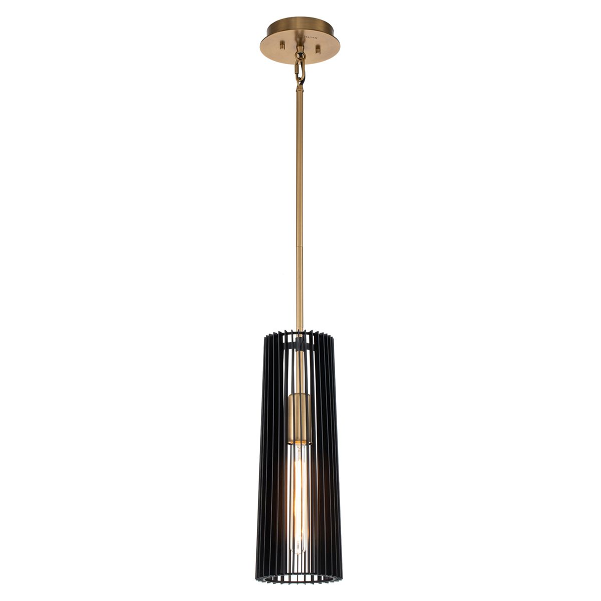 Linara Pendant Light Black or Natural Brass - QN-LINARA-P-BK