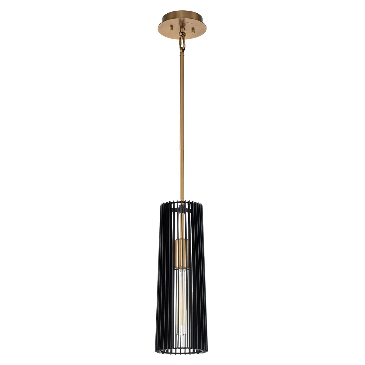 Linara Pendant Light Black or Natural Brass - QN-LINARA-P-BK