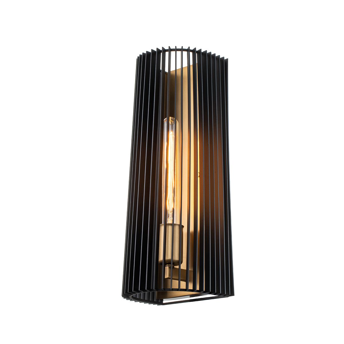 Linara Wall Light Black or Natural Brass - QN-LINARA1-BK