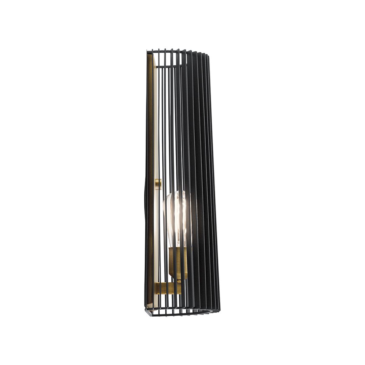 Linara Wall Light Black or Natural Brass - QN-LINARA1-BK