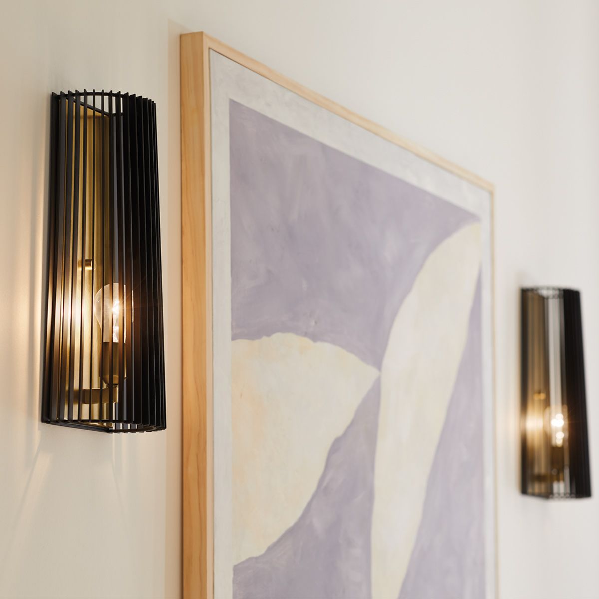 Linara Wall Light Black or Natural Brass - QN-LINARA1-BK