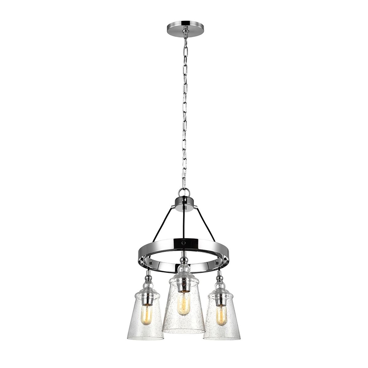 Loras 3 Light Pendant Chrome or Clear - QN-LORAS3