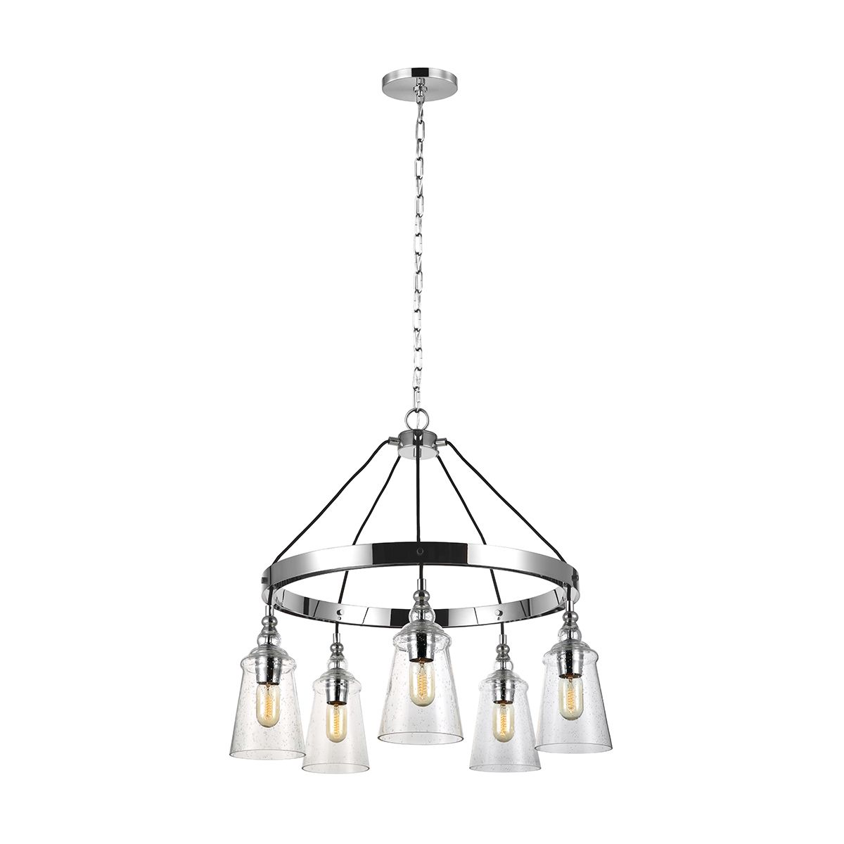 Loras 5 Light Pendant Chrome or Clear - QN-LORAS5