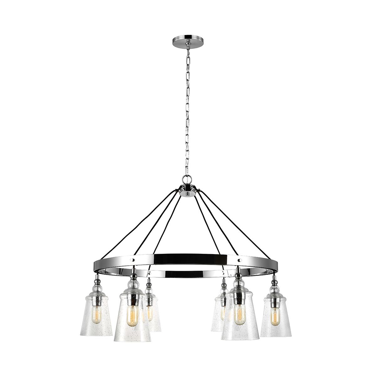 Loras 6 Light Pendant Chrome or Clear - QN-LORAS6