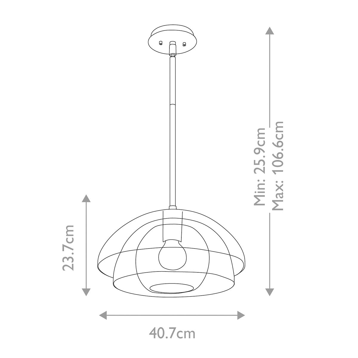 Lotus Semi-Flush Mount Light Heritage Brass or Clear - QN-LOTUS-P-HBR