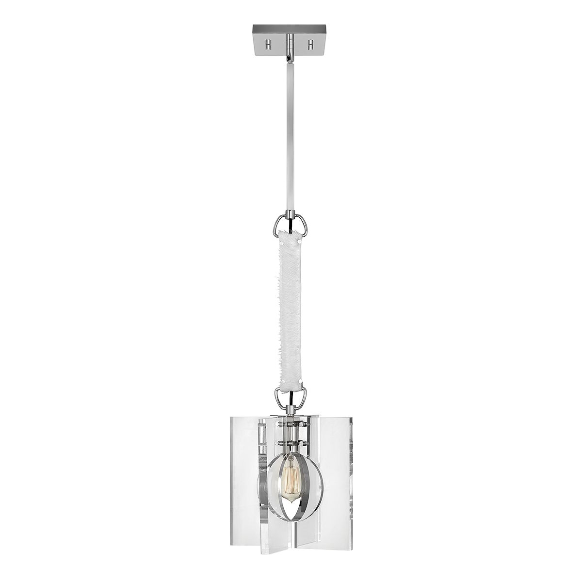 Ludlow 1 Light Pendant Polished Nickel - QN-LUDLOW-1P-PN