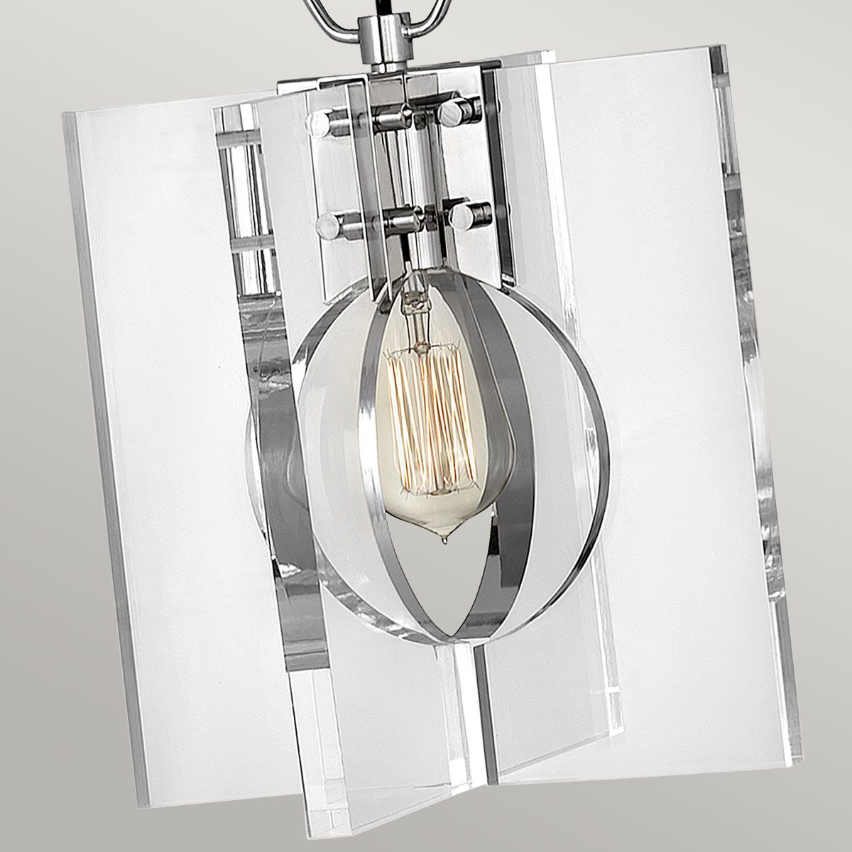 Ludlow 1 Light Pendant Polished Nickel - QN-LUDLOW-1P-PN