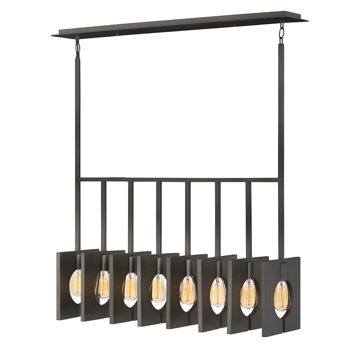 Ludlow 8 Light Pendant Brushed Graphite - QN-LUDLOW8-GR