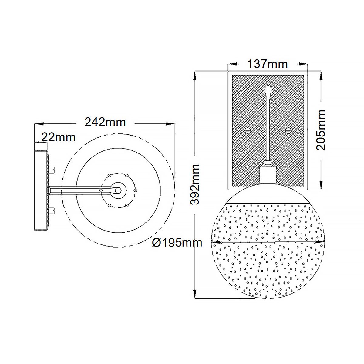 Marilyn Wall Light Polished Nickel & Clear - QN-MARILYN1