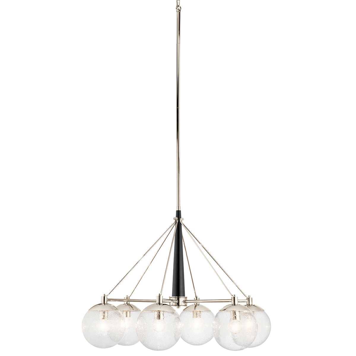 Marilyn 6 Light Pendant Polished Nickel & Clear - QN-MARILYN6