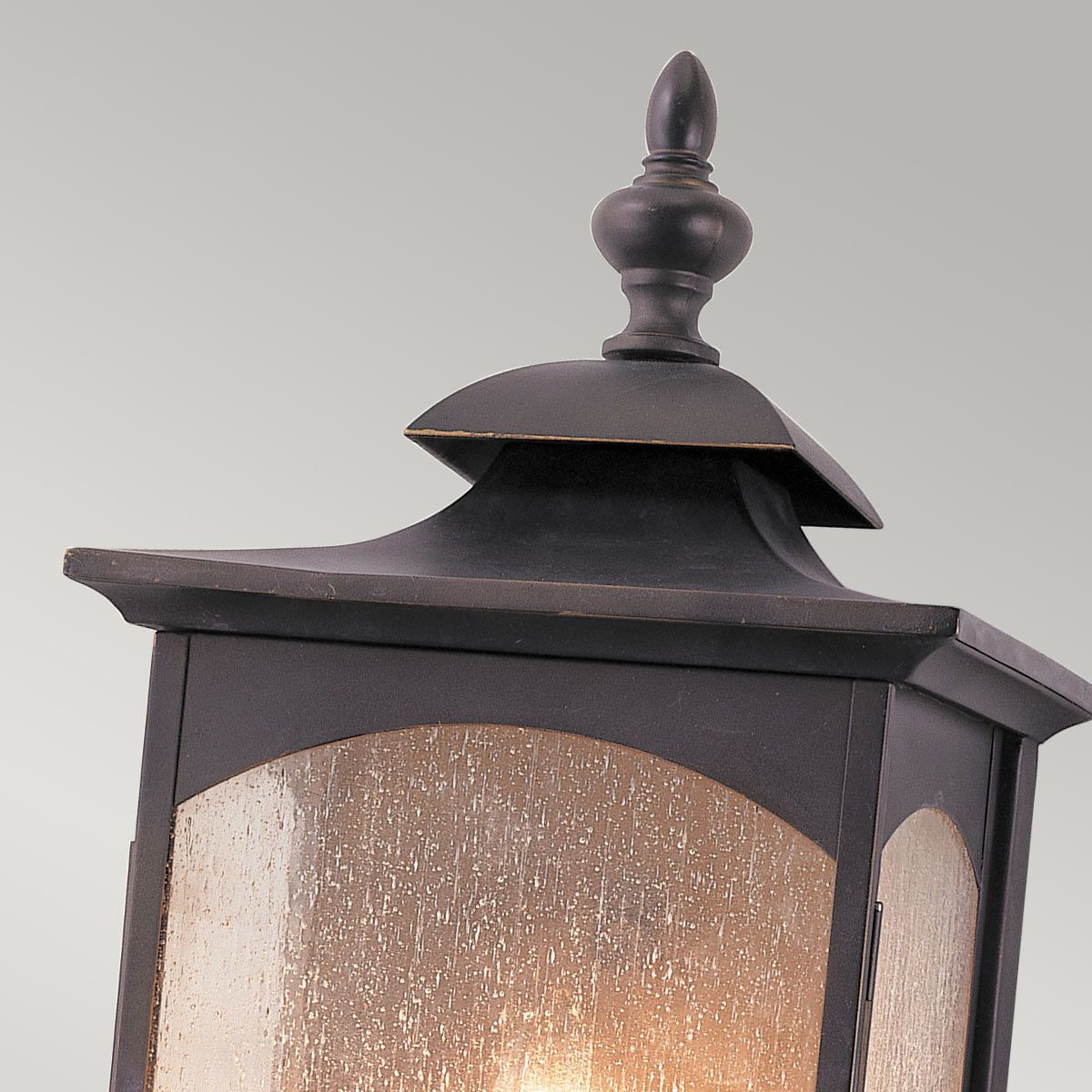 Market Square 3 Light Wall Lantern Oil Rubbed Bronze & Clear - QN-MARKET-SQUARE-L