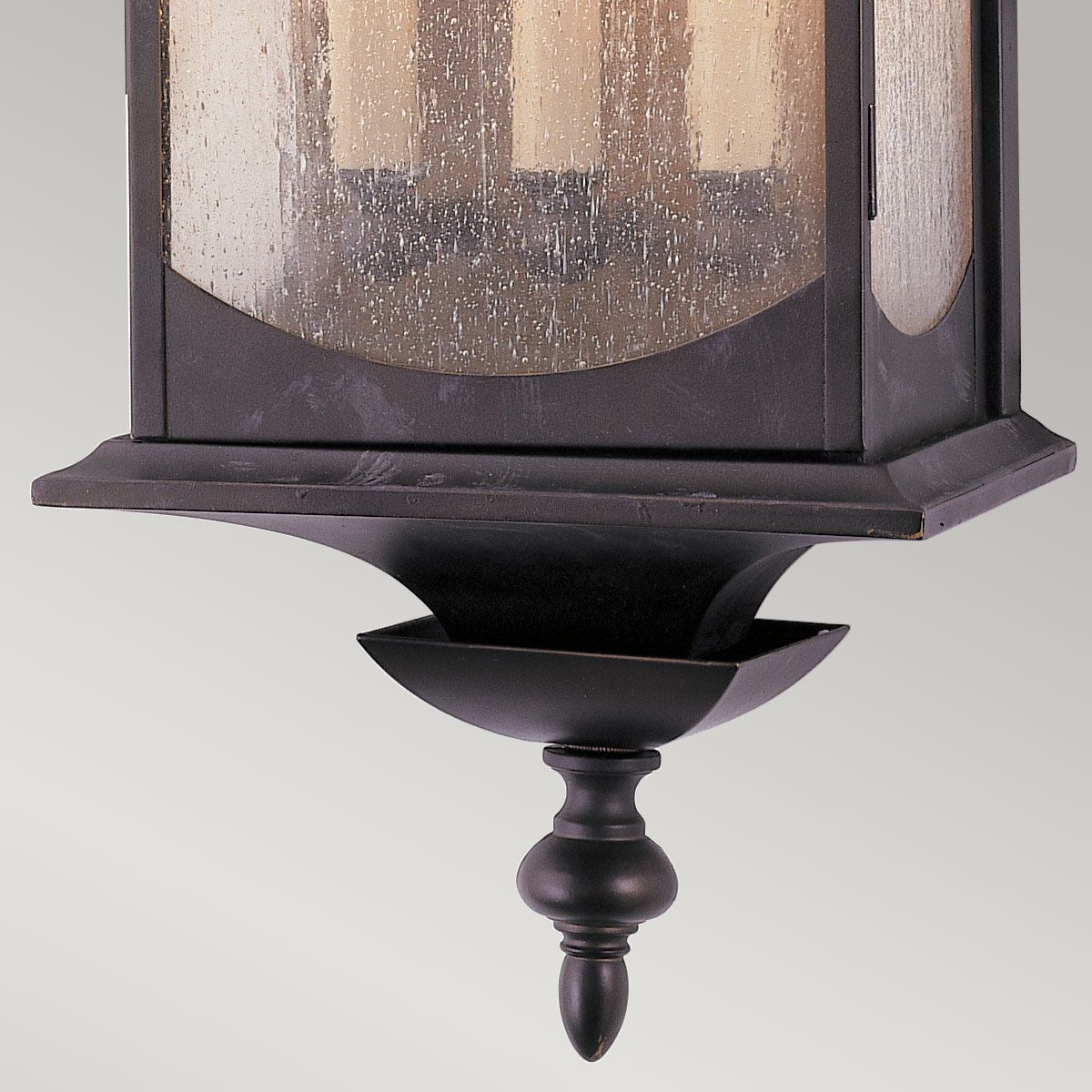 Market Square 3 Light Wall Lantern Oil Rubbed Bronze & Clear - QN-MARKET-SQUARE-L