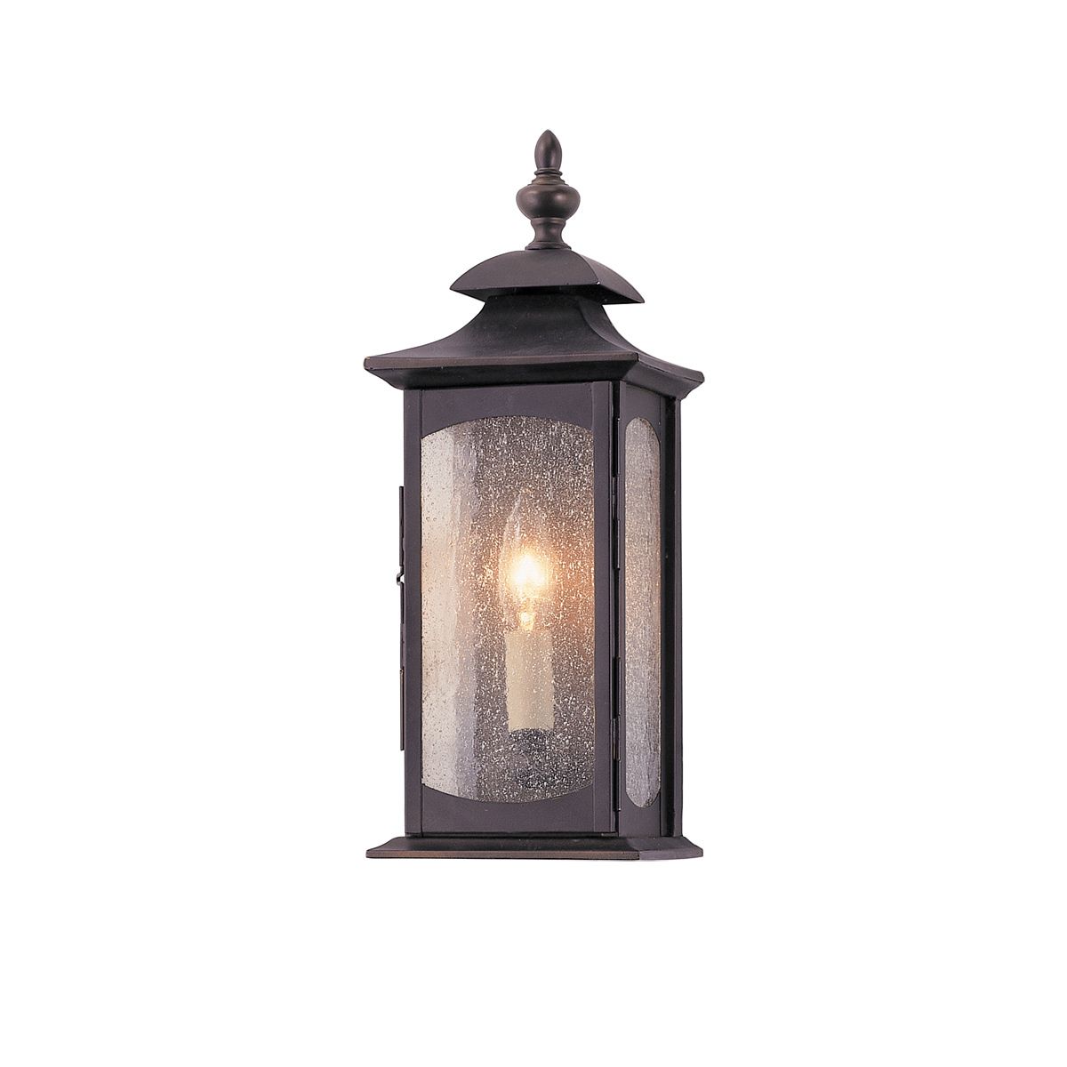 Market Square 1 Light Wall Lantern Oil Rubbed Bronze & Clear - QN-MARKET-SQUARE-S