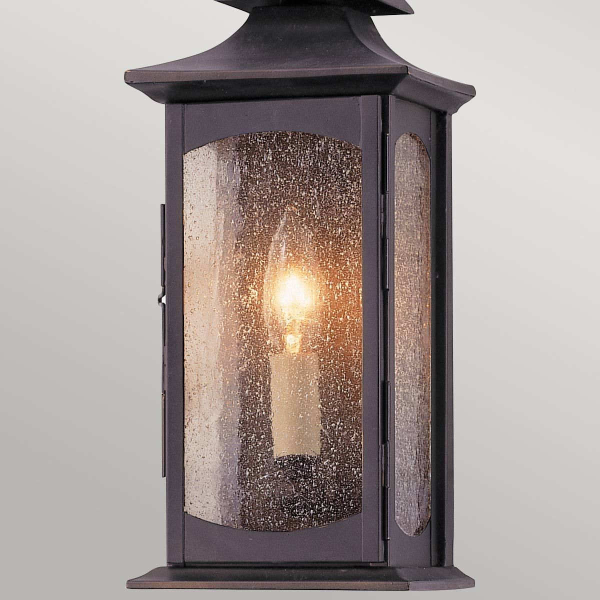 Market Square 1 Light Wall Lantern Oil Rubbed Bronze & Clear - QN-MARKET-SQUARE-S