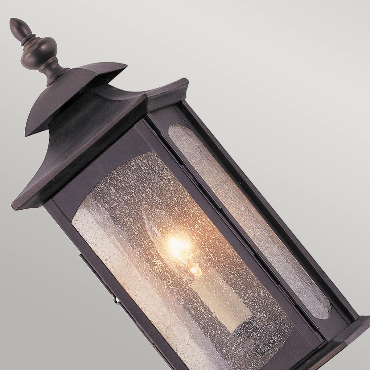 Market Square 1 Light Wall Lantern Oil Rubbed Bronze & Clear - QN-MARKET-SQUARE-S