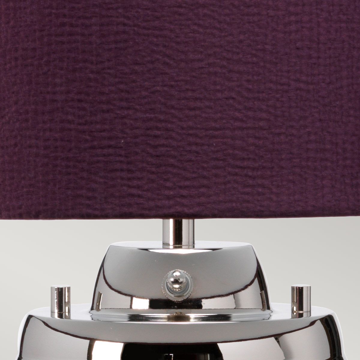 Milne Table Lamp Polished Nickel & Aubergine - QN-MILNE-TL-AUB