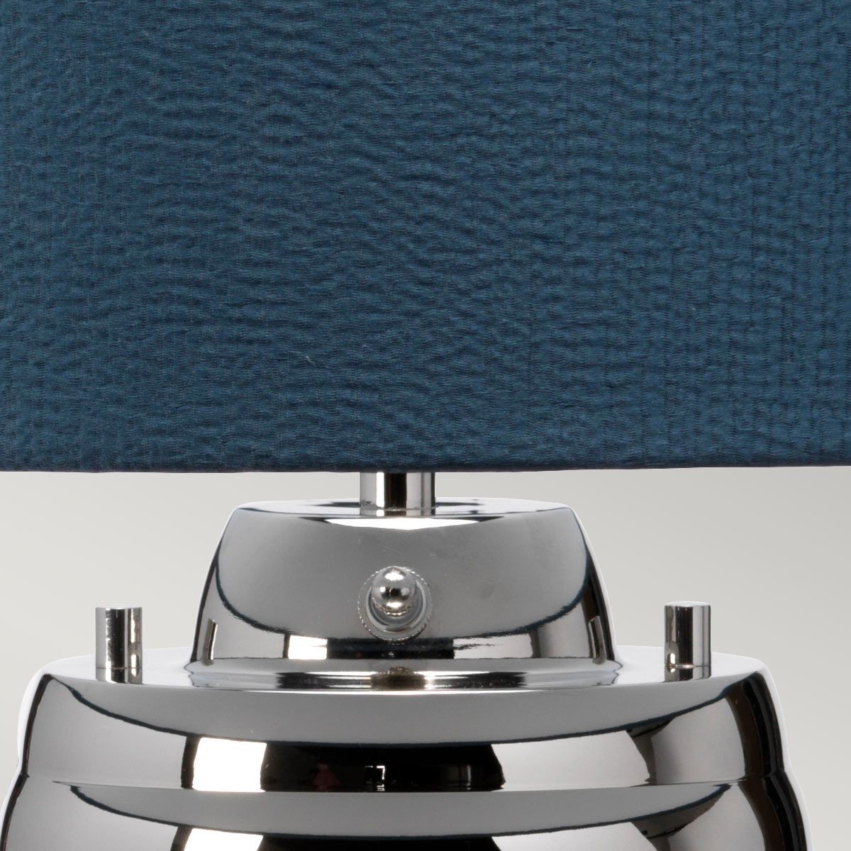 Milne Table Lamp Polished Nickel & Teal - QN-MILNE-TL-TEAL