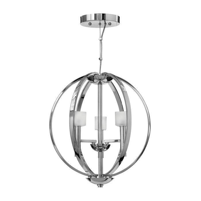 Mondo 3 Light Chandelier Polished Chrome - QN-MONDO3