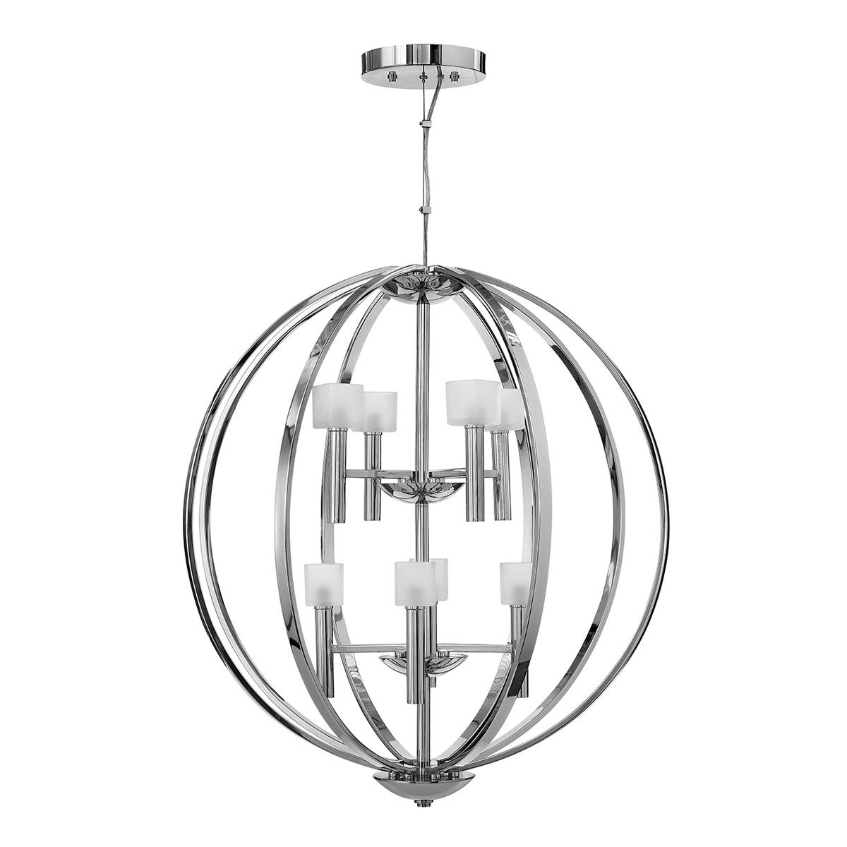 Mondo 8 Light Chandelier Polished Chrome - QN-MONDO8