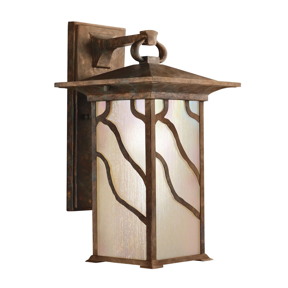 Morris Large Wall Lantern Distressed Copper & Clear - QN-MORRIS-L