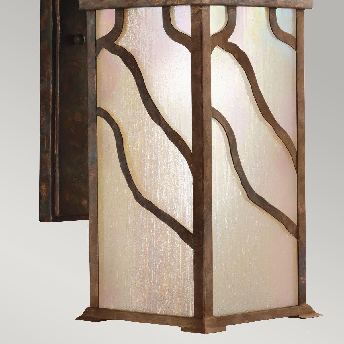 Morris Large Wall Lantern Distressed Copper & Clear - QN-MORRIS-L