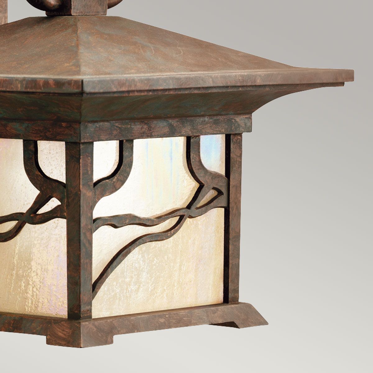 Morris Medium Wall Lantern Distressed Copper & Clear - QN-MORRIS-M